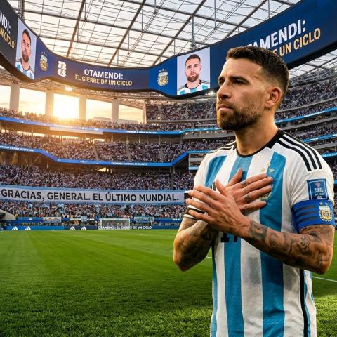 Otamendi aterrizó en Argentina