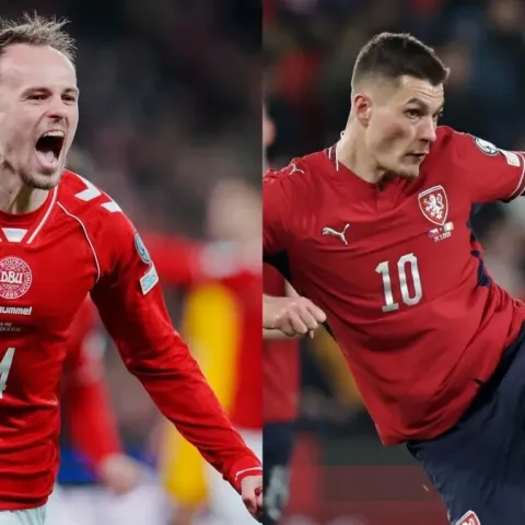 República Checa y Dinamarca luchan por un boleto al Mundial 2026 en Praga.