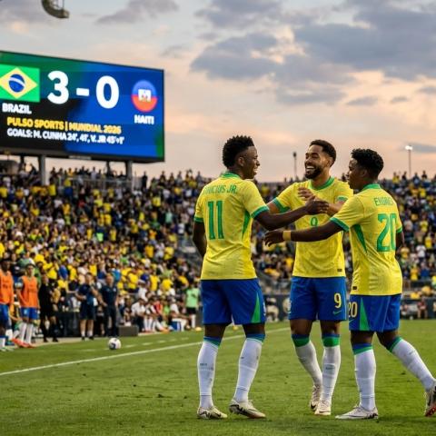 Brasil despierta el 'Joga Bonito' y golea 3-0 a Haití en Filadelfia