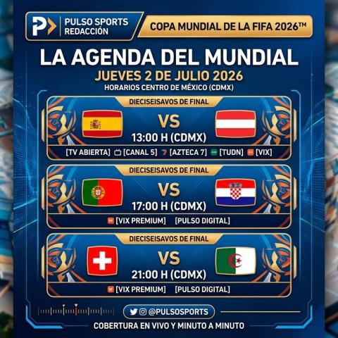 La Agenda del Mundial para este 2 de Julio