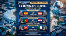 La Agenda del Mundial para este 2 de Julio